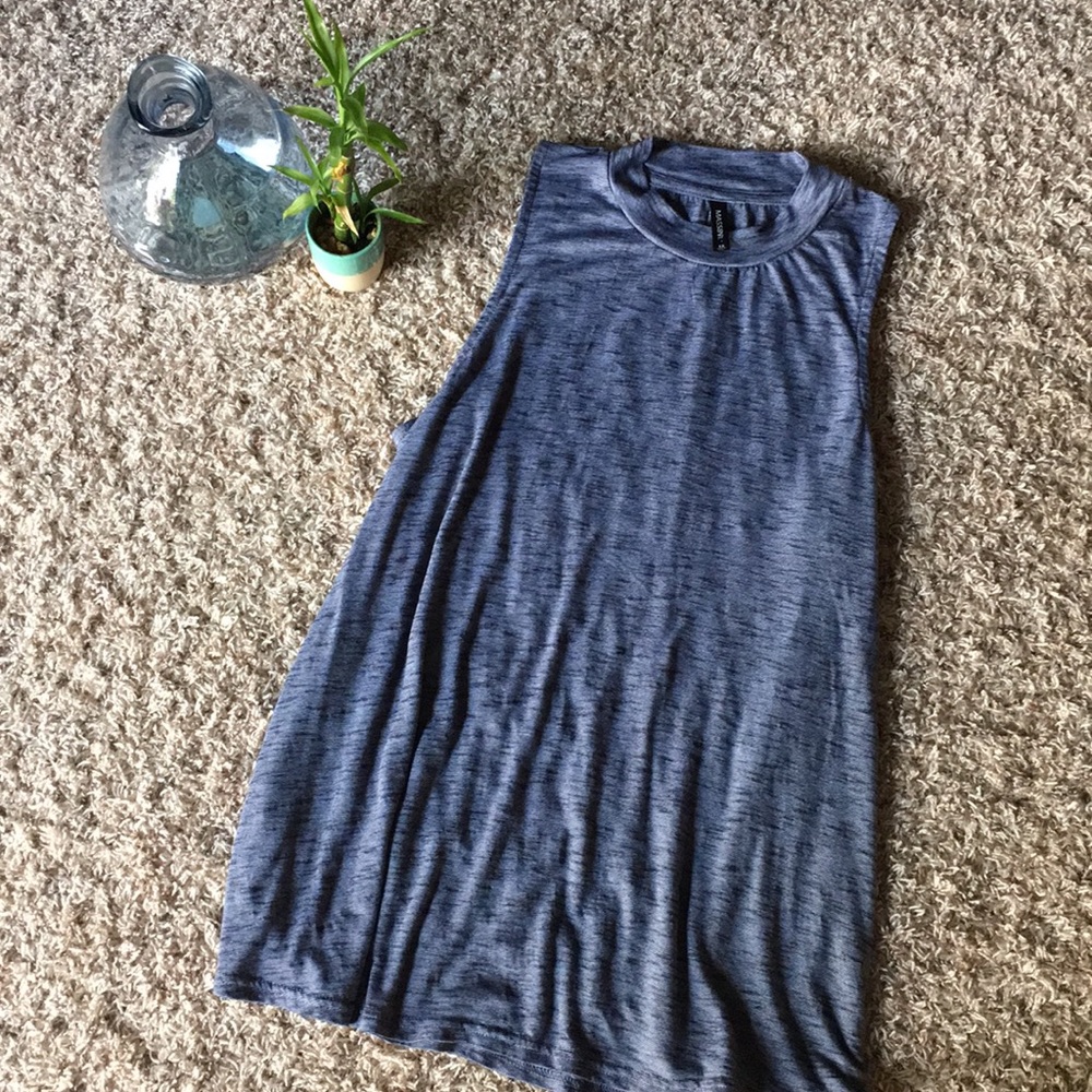 NWOT! Massini 1X Blue High-Neck Tank Top